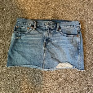 Jean mini skirt